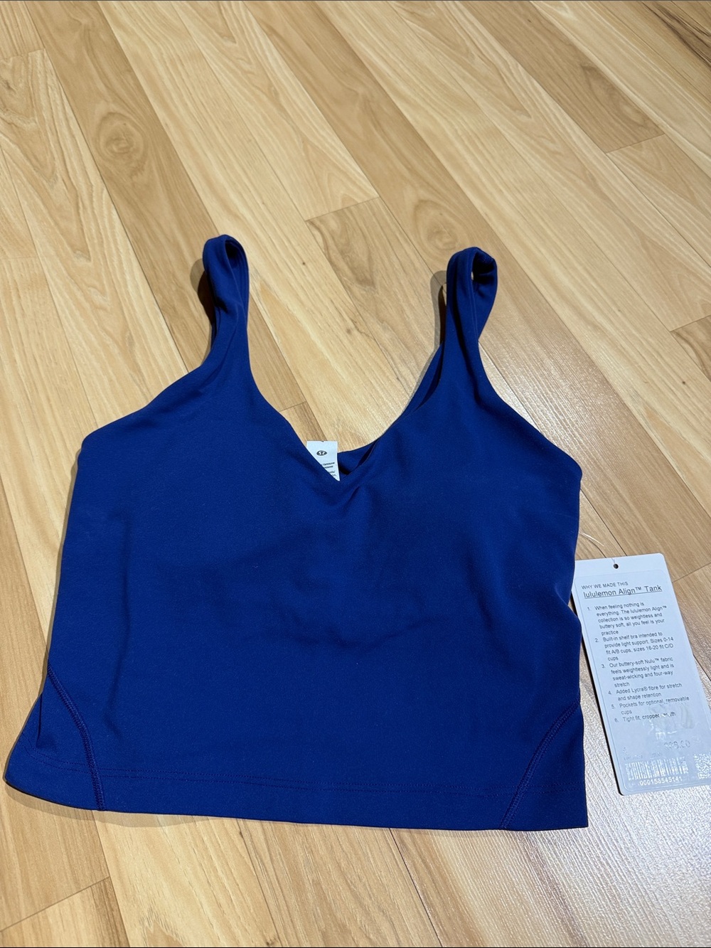 Women’s V-Neck Crop Tank Top - Blue